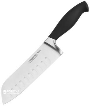 Кухонний ніж Fiskars Santoku Solid кухарський 16 см Black (1002980)