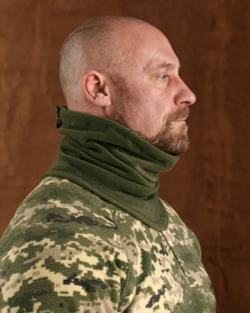 Шарф-труба (бафф) анатомічний флісовий кольору хакі чоловічий (арт. 6062200201)