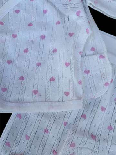 Комплект 3в1: льоля, повзунки, шапочка "Серденько", рібана трансфер ТМ “Happy ТoТ” (56 см)