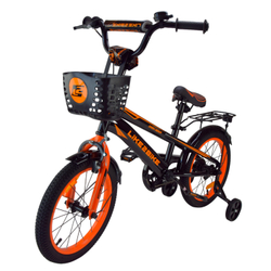 Детский велосипед Like2bike Dark Rider 16 дюймов с корзиной и багажником
