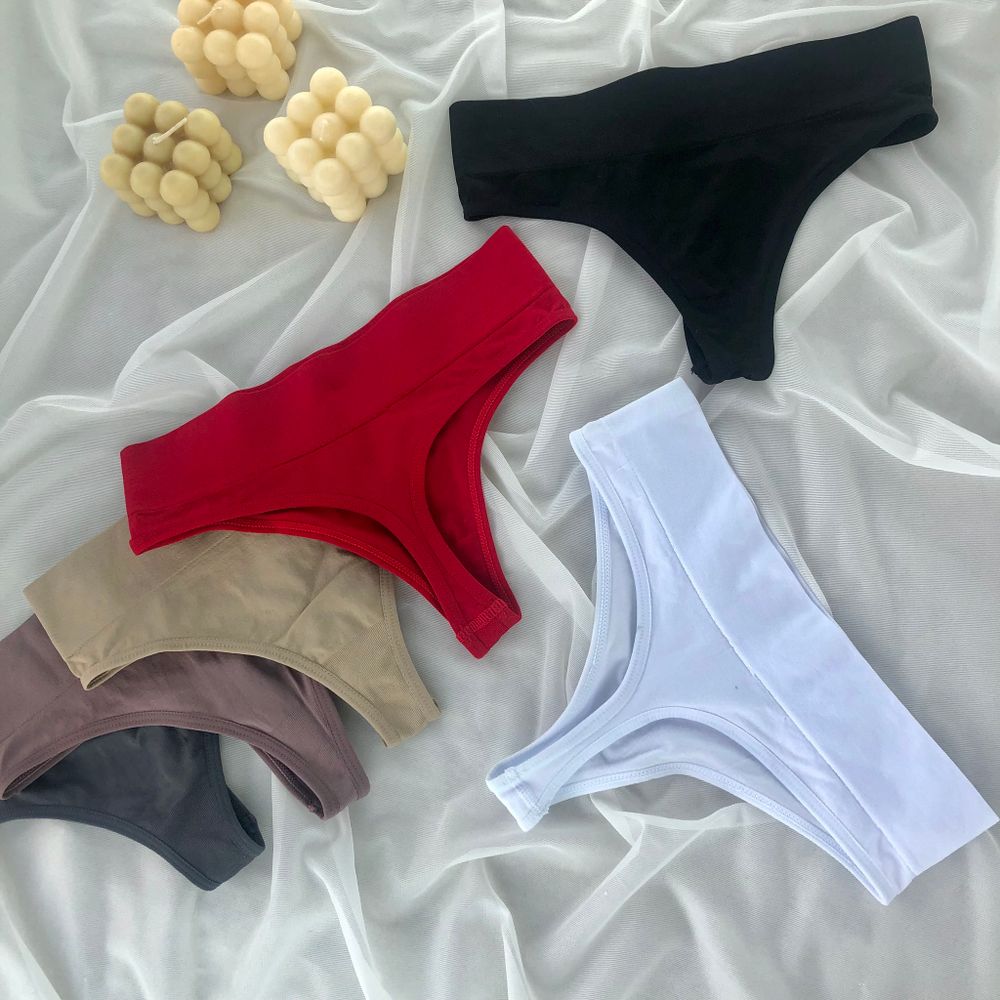 Стрінги високої посадки на широкій резинці