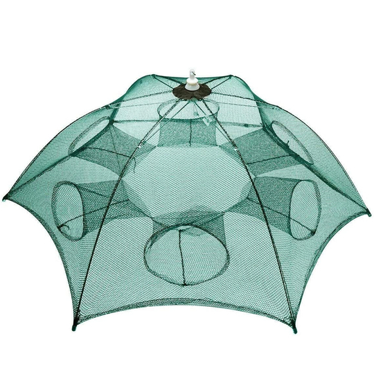 Раколовка парасолька 6 входів, сітка для лову раків