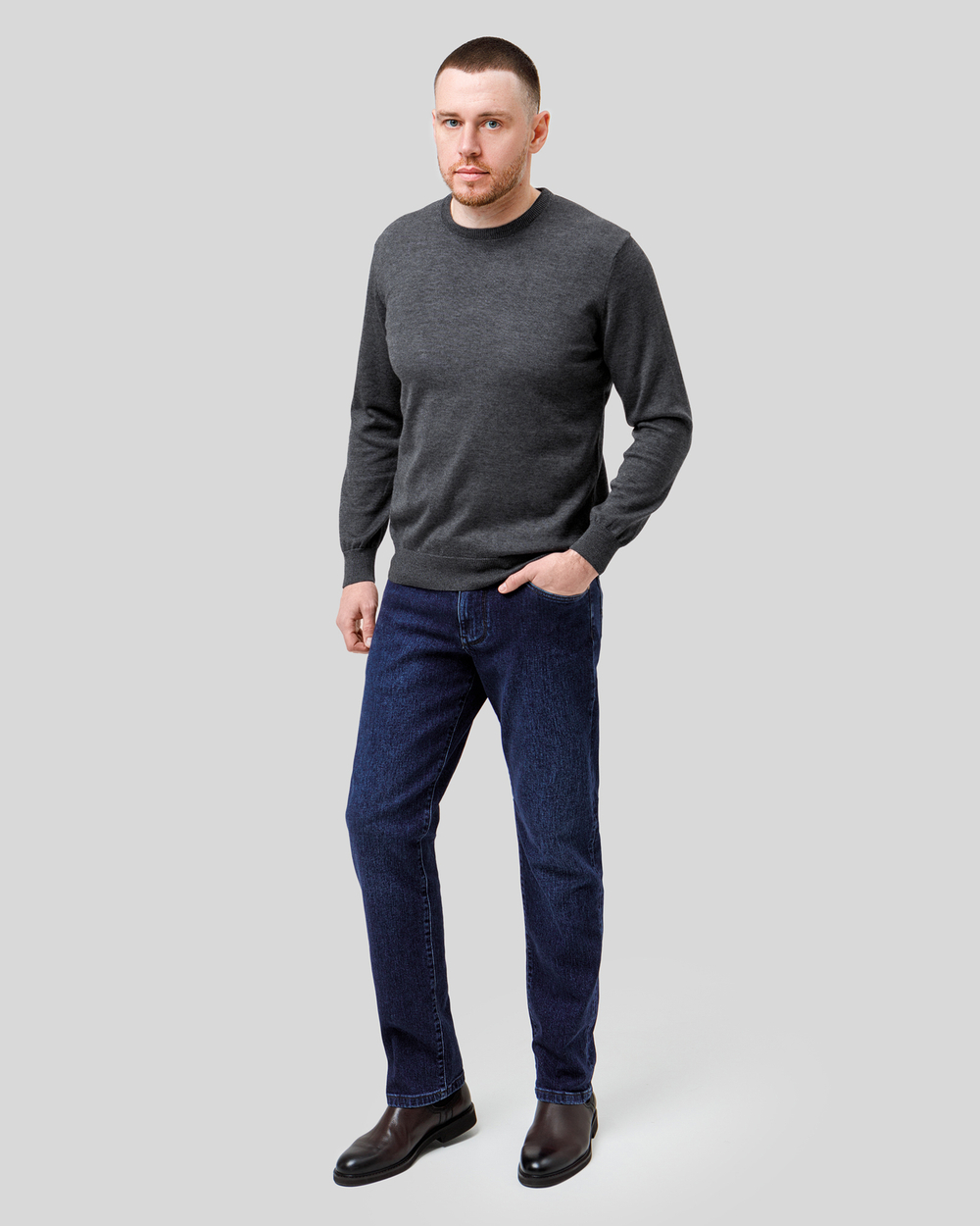 Джемпер чоловічий темно-сірий (арт. 7662300203)