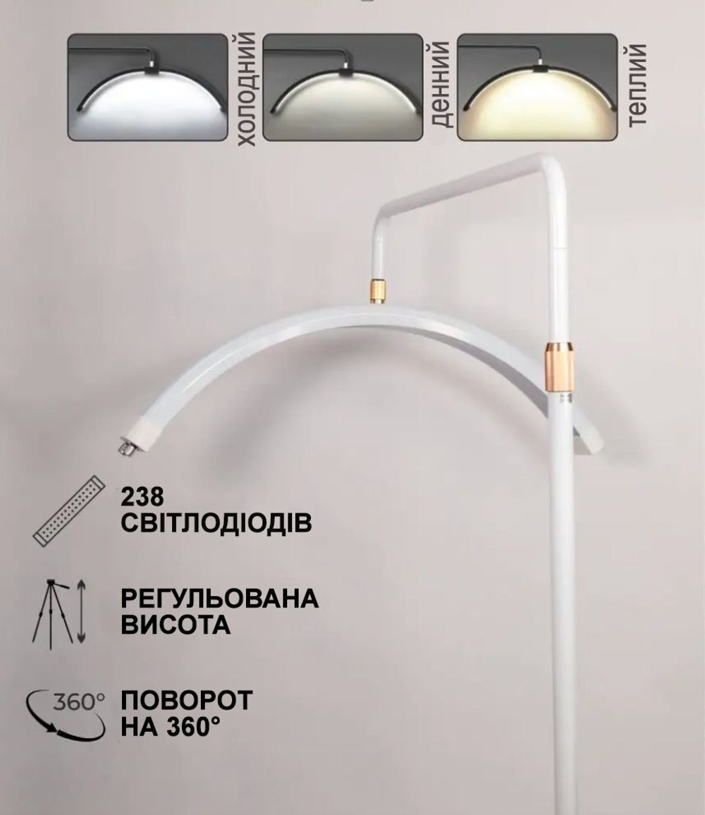 Безтіньова Led лампа для бьюті майстра універсальна HD-M40X 36W квадрат, white