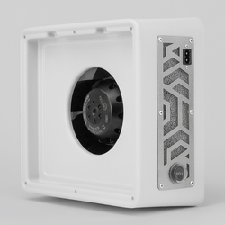 Вытяжка для маникюра настольная Ulka Pemium с фильтром, цвет белый (сетка металлик)