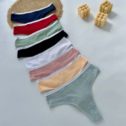 Стрінги з блискучою вставкою на резинці