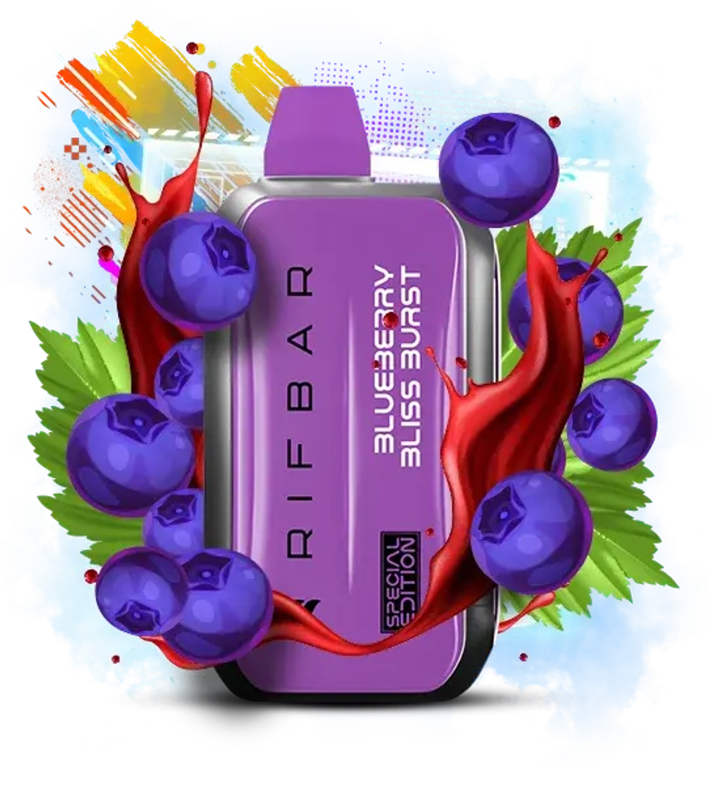 Rif Bar TURBO 25000 - Blueberry Bliss Burst (5% nic)