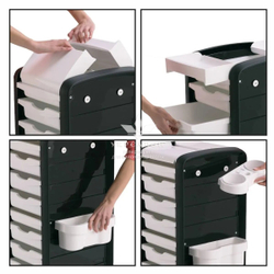 Перукарський візок Elogy білий/капучіно