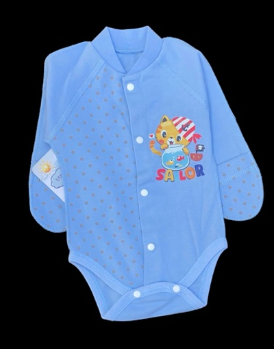 Боді з довгим рукавом "Принт", інтерлок ТМ "Happy TOT" (56 см)