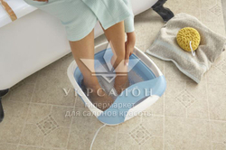 Силиконовая гидромассажная ванночка складная с вибромассажем Foldaway Luxury Foot SPA