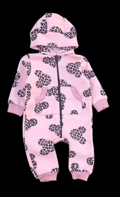 Комбінезон (ромпер) з капюшоном «Ведмежа», трьохнитка з начосом