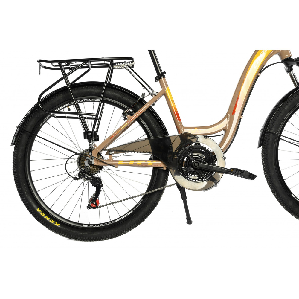 Велосипед міський алюмінієвий 26 дюймів Cross Elite з багажником, рама 17"
