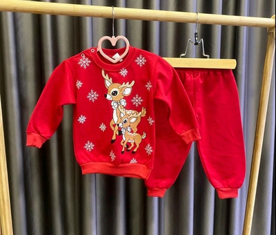 Костюм 2в1: світшот, штани "Новорічний", двунитка з начосом ТМ "Bilkon Baby"