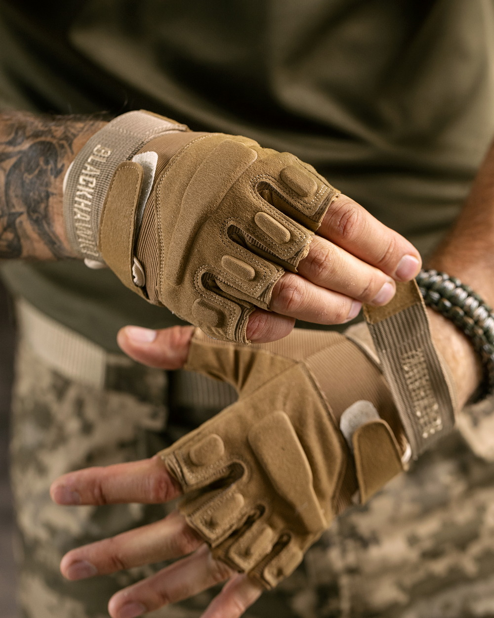 Рукавички тактичні без пальців койот (арт. 9062200202)