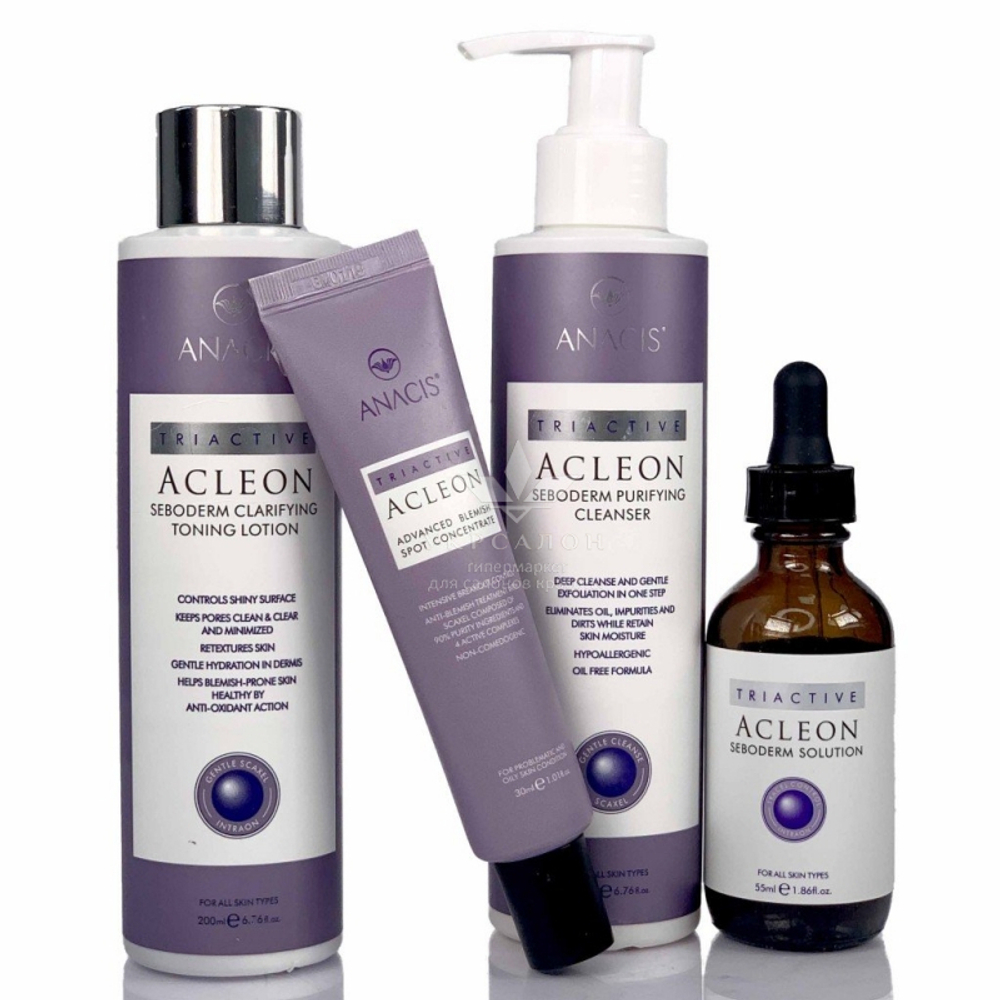 Тонізуючий лосьйон all-in-one для проблемної та жирної шкіри Acleon Seboderm Clarifying Toning Lotion