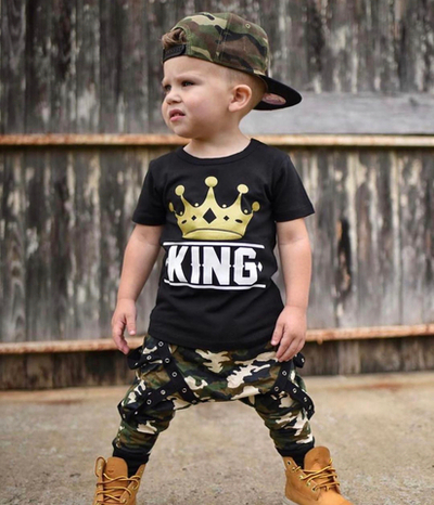 Костюм 3в1: футболка, штани, бейсболка "King", двунитка, бавовна ТМ "Bam Bam" (110-116 см)