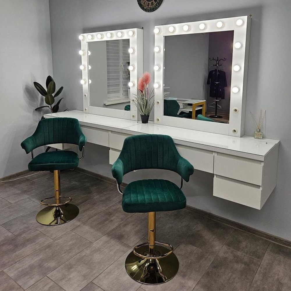 Стільчик для візажу Jef velor Gold