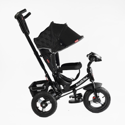 Дитячий триколісний велосипед Best Trike 3390 надувні/фара, з USB, пультом, батьківською ручкою