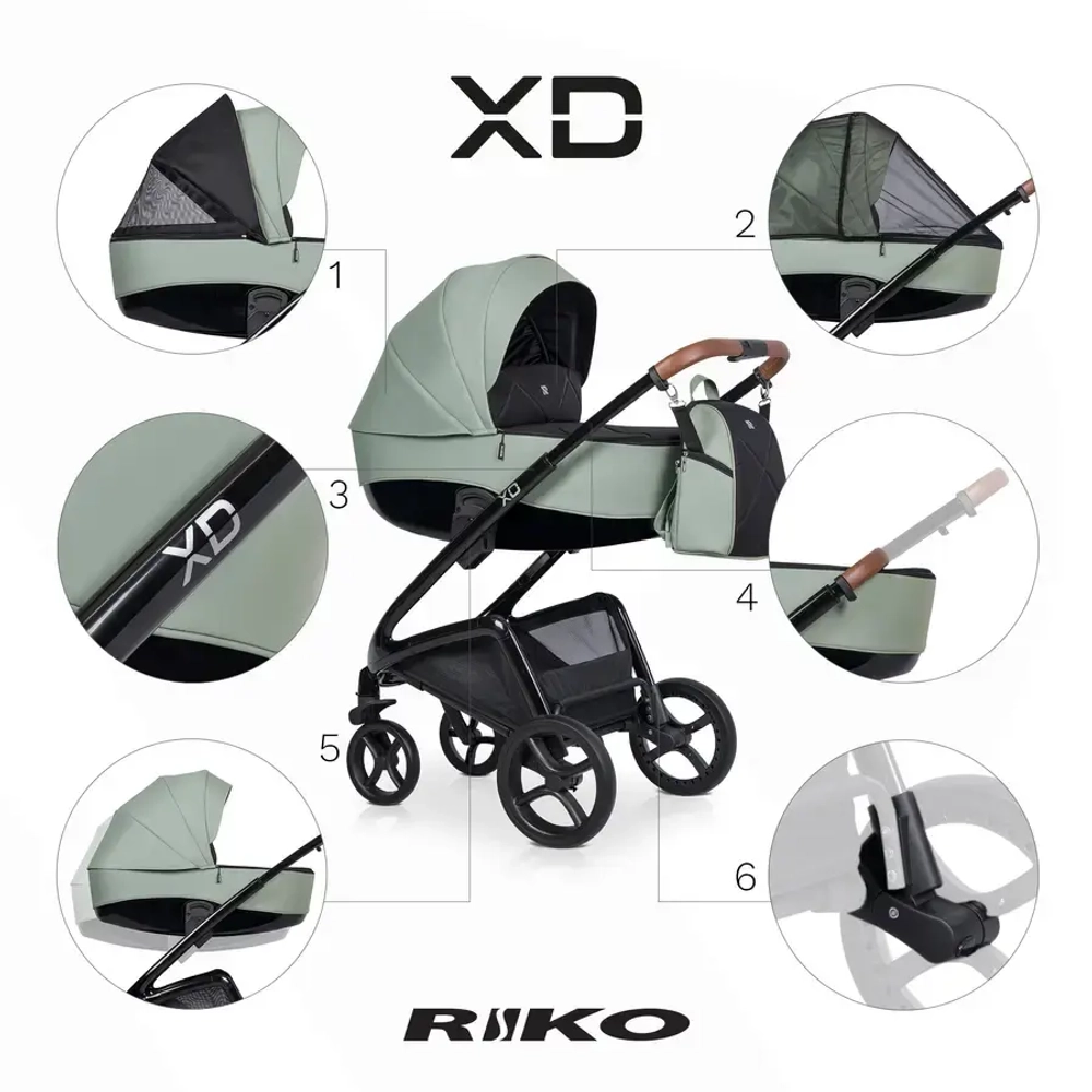 Универсальная коляска 2 в 1 Riko XD PRO