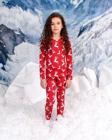 Термобелье для девочки с принтом олени (арт. 5722400120)