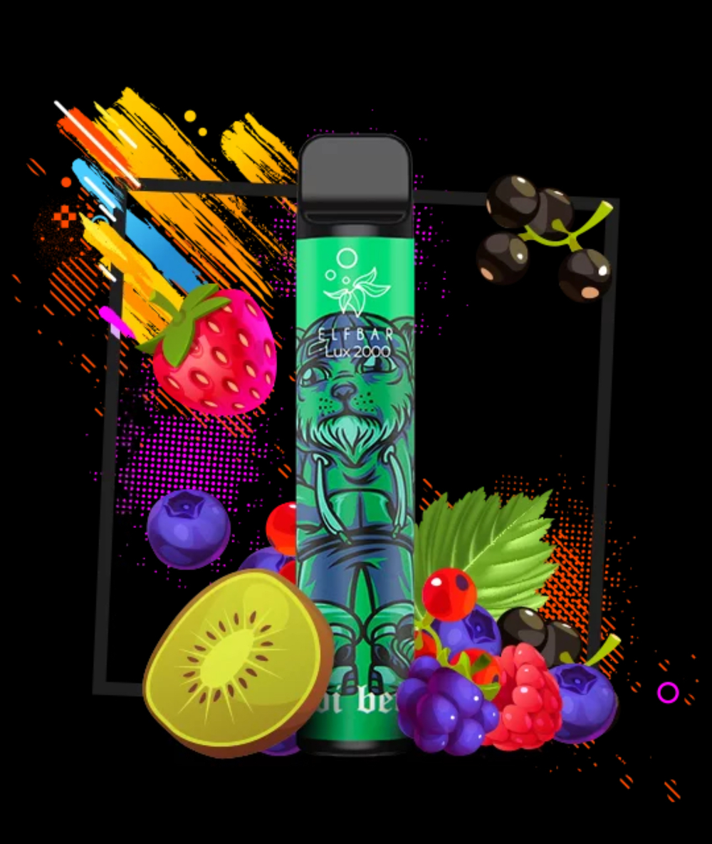 ElfBar 2000 lux Kiwi Berry (Эльф Бар Киви Ягоды)