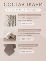 Комплект постельного белья Сатин Aurora Veil с Покрывалом AV008