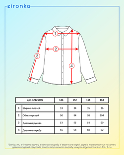 Сорочка блакитна для дівчинки (арт. 4222500502)