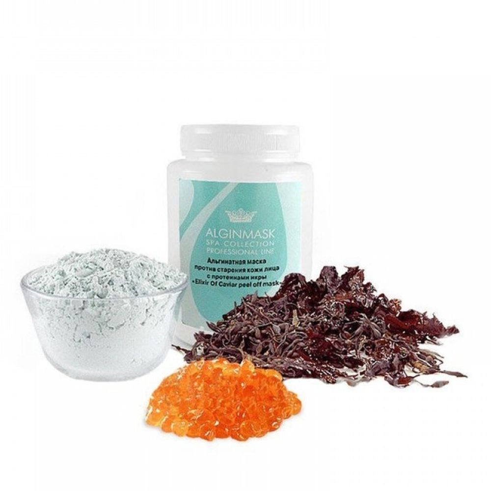 Альгинатная маска против старения кожи лица с протеинами икры Peel off Elixir Of Caviar mask, Alginmask