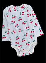 Боді з довгим рукавом "Вишеньки", бавовна, мустанг ТМ "Sin Say"