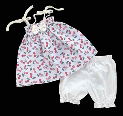 Костюм 2в1: туніка, шорти "Cherry", бавовна ТМ "Mini love"