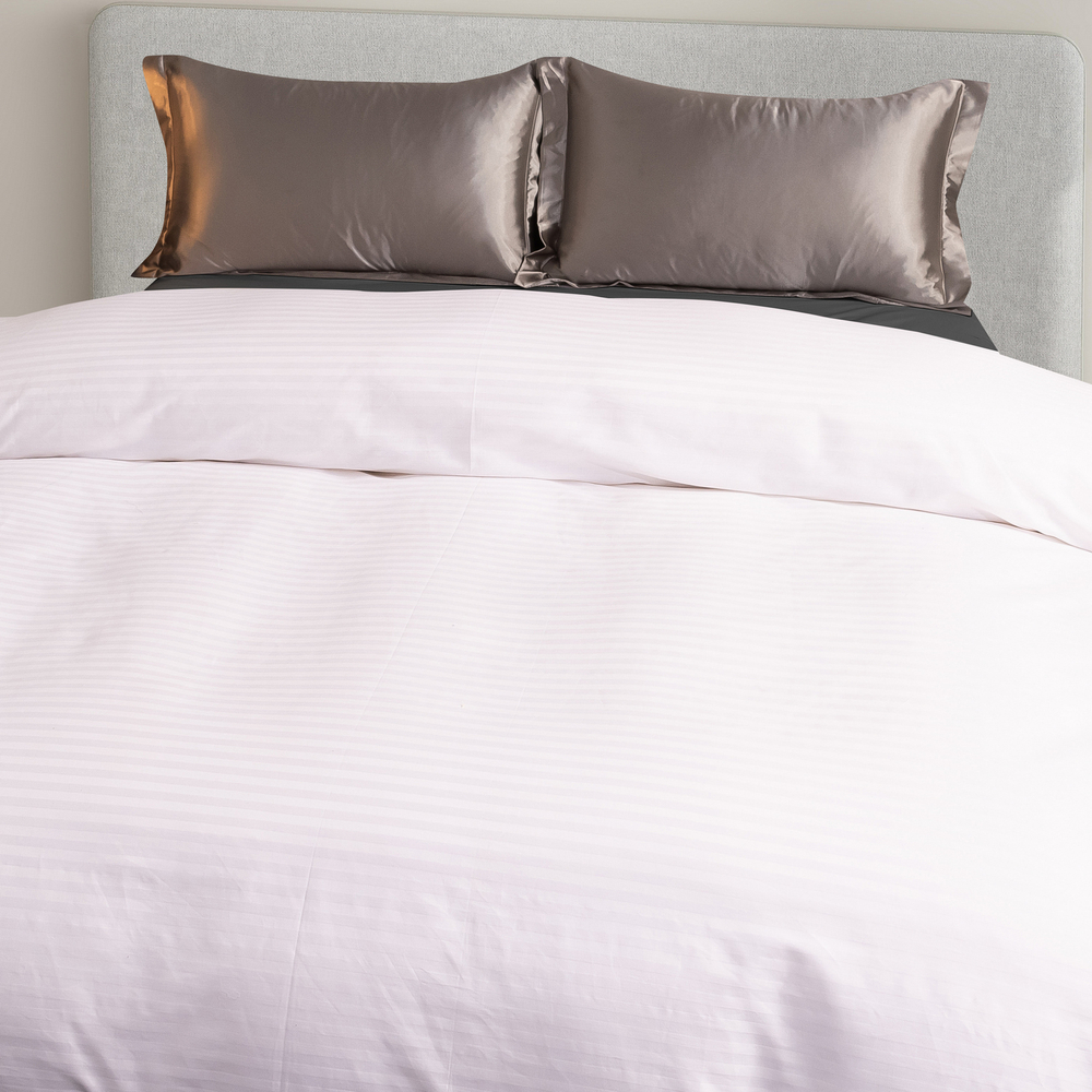 Пододеяльник Страйп Сатин Однотонный Отель белый 100% Хлопок 1x1 P1CTH036180215
