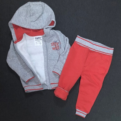 Костюм 2в1: кофта, штани "Stay wild", трьохнитка з начосом ТМ "Lupilu"