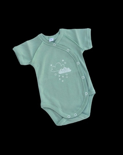 Боді-футболка "Mom loves me", мустанг (трикотаж рубчик) ТМ "Sweet Mario" (56 см)