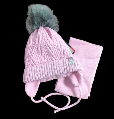 Шапочка із шарфом, акрил ТМ "Grans" (р. 42-44)