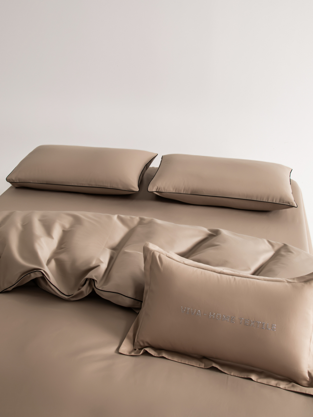 Комплект постельного белья Однотонный Сатин Элитный OCE022