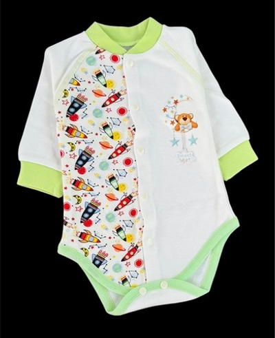 Боді з довгим рукавом "Принт", інтерлок ТМ "Happy ToT" (68 см)