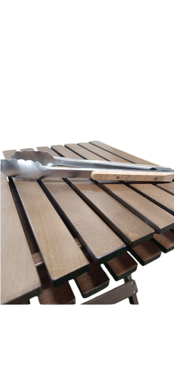 Щипцы для барбекю с деревянной ручкой