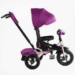 Дитячий триколісний велосипед Best Trike 6088 F надувні/фара, з USB, пультом, батьківською ручкою