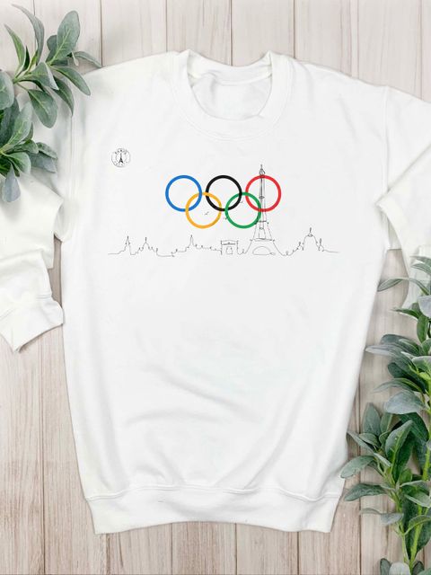 Свитшот женский белый Olympics in Paris ZuZu фото 1