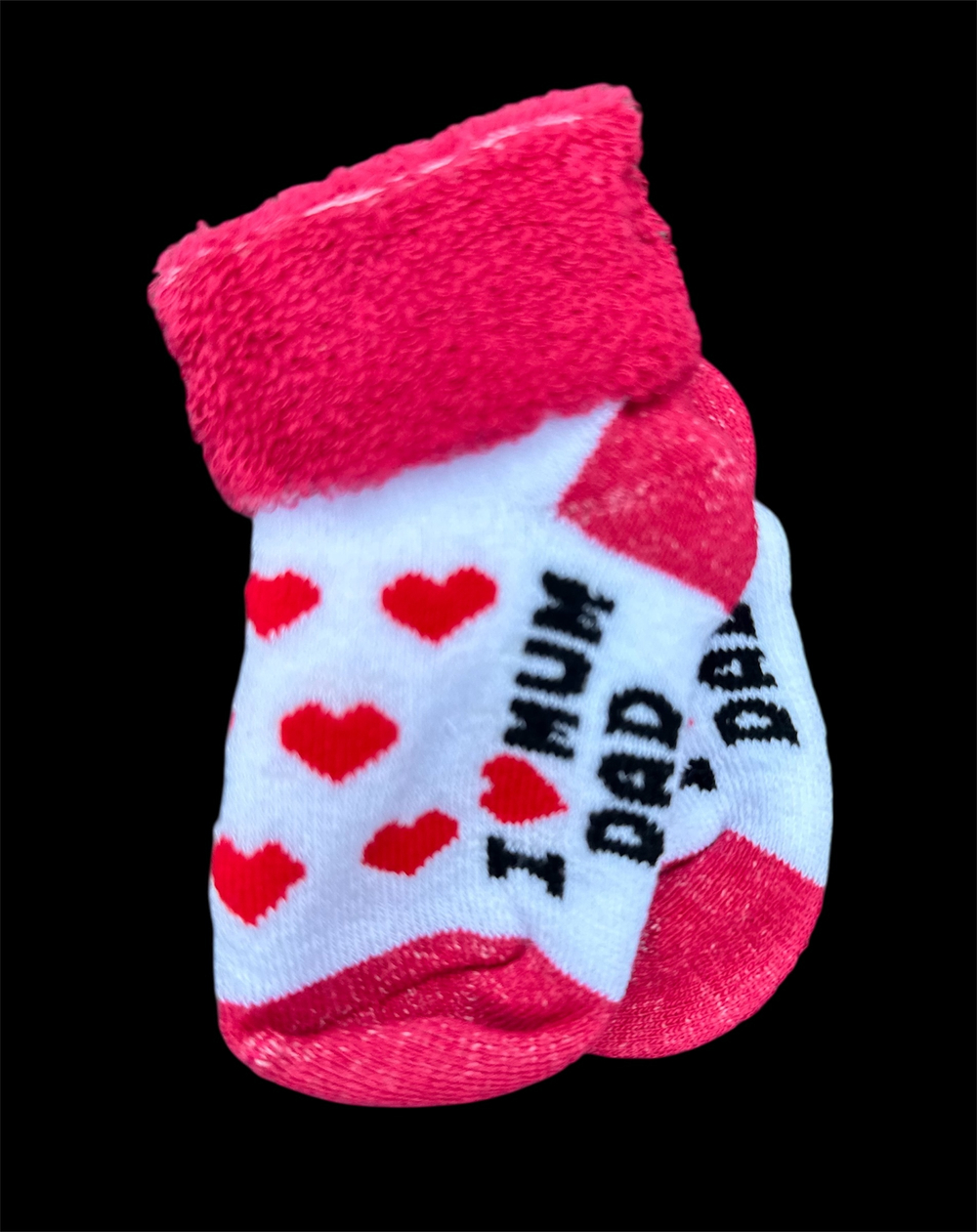 Шкарпетки "I love mum&dad", махра ТМ "Eslayn" (3-12 міс)