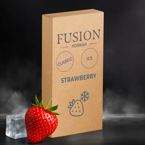 Табак для кальяна Fusion Classic Strawberry Ice (Фьюжин Классик Клубника Айс) 100г