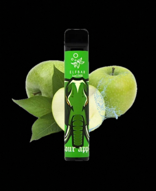 ElfBar 1500 lux Sour Apple (Эльф Бар Кислое Яблоко)