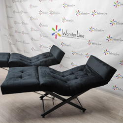 Анатомічна кушетка Tertio 2 Black для лешмейкерів та бровістів