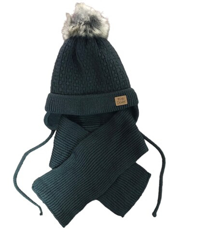 Шапочка з шарфом "Mini Driver", акрил ТМ "Grans" (р. 46-48)