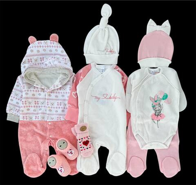 Гарний набір одягу для новонародженого, якісний одяг для немовлят весна-літо, зріст 56 см, бавовна