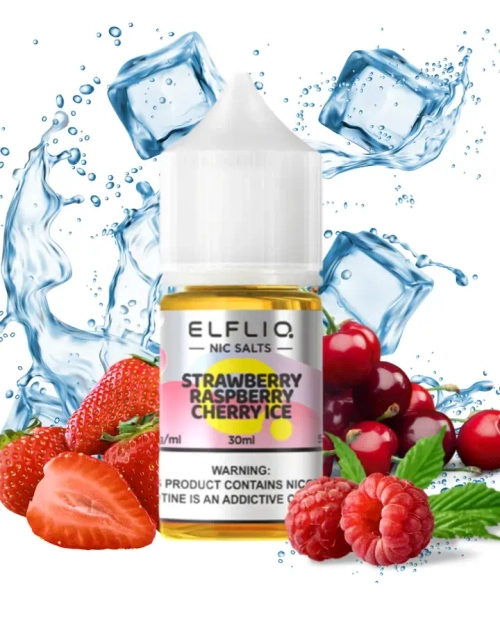 Рідина ELFLIQ Strawberry Raspberry Cherry Ice 5% (Ельфлік Полуниця Малина Вишня Лід) 10 мл | 30мл