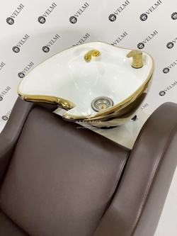 Парикмахерская мойка Dina Gold White