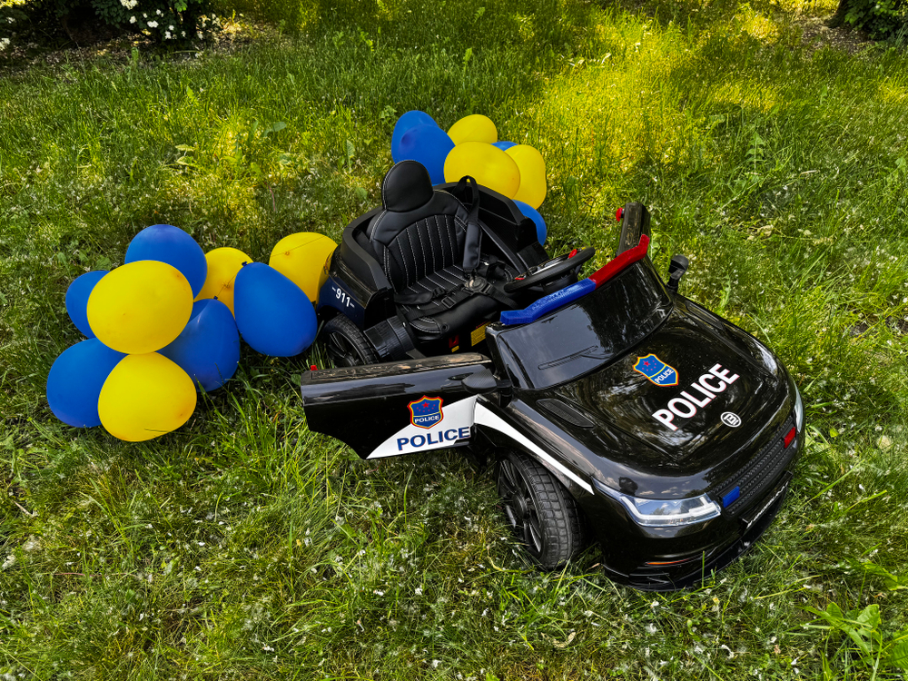 Дитячий електромобіль поліцейська машина Bambi M 4842EBLR
