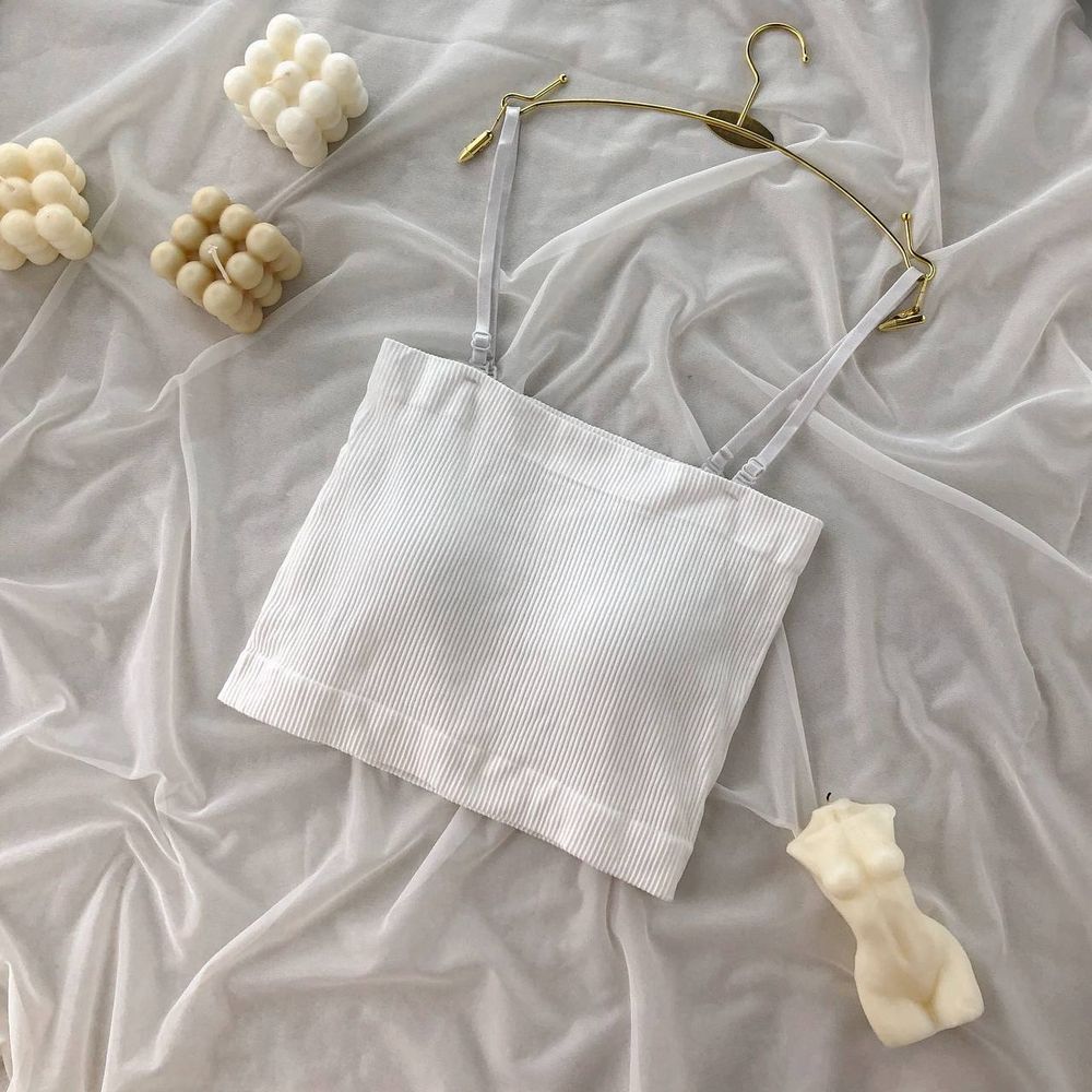 Топ в рубчик із зйомними бретлями