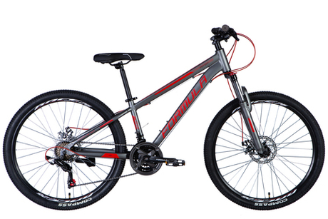Велосипед горный алюминиевый 26 дюймов Formula Motion DD 2024, рама 13"